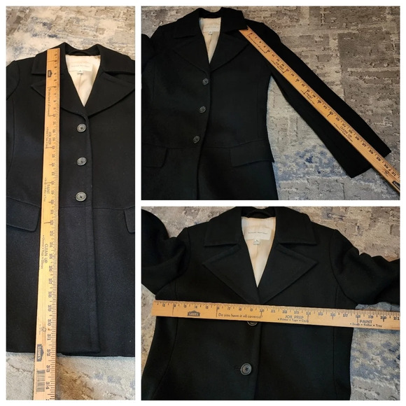 Banana Republic wool black long pea coat - Picture 17 of 17